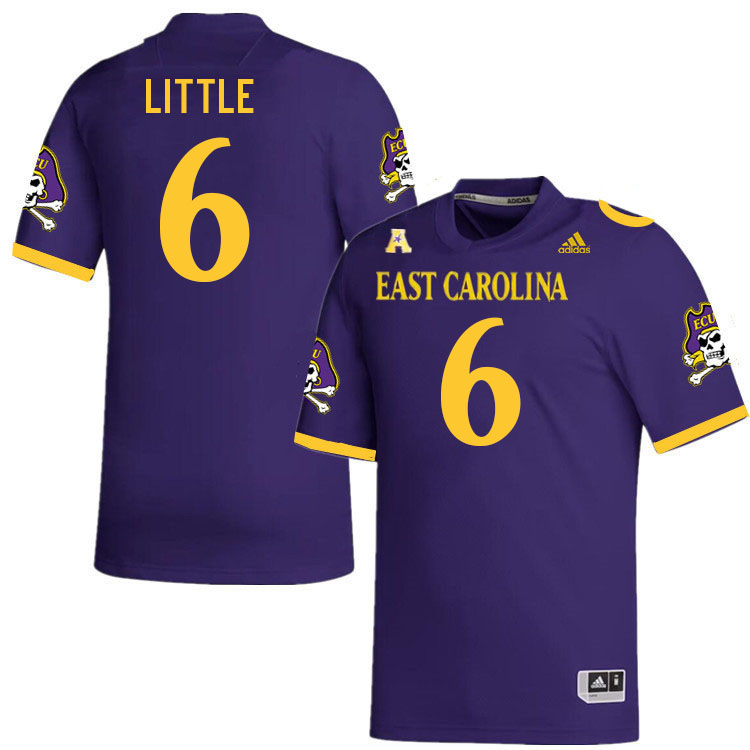 Men #6 Ty Little ECU Pirates College Football Jerseys Stitched Sale-Purple - Click Image to Close